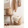 image:imageKate and Laurel Livia Modern TwoPiece Woven Basket Set 16 x 16 and 13 x 13 Natural Water Hyacinth Transitional Natural Wicker Baskets for Use as Woven Planters or Living Room Blanket BasketsNatural