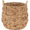 image:imageKate and Laurel Livia Modern Woven Storage Basket 13 x 13 Natural Water Hyacinth Boho Wicker Basket for Use as Nursery Storage Mini Laundry Basket or Living Room Blanket Basket