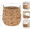 image:imageKate and Laurel Livia Modern Woven Storage Basket 13 x 13 Natural Water Hyacinth Boho Wicker Basket for Use as Nursery Storage Mini Laundry Basket or Living Room Blanket Basket