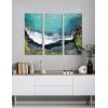 image:imageKate and Laurel Maui Black Sands Beach Canvas Wall Art Set by Rachel Dowd 3 Piece 12 x 28 Decorative Coastal Art for Wall