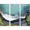 image:imageKate and Laurel Maui Black Sands Beach Canvas Wall Art Set by Rachel Dowd 3 Piece 12 x 28 Decorative Coastal Art for Wall