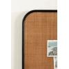 image:imageKate and Laurel Planche Modern Rattan Wall Pinboard 20 x 26 Black and Natural Rattan Boho Rounded Rectangle Wall Organizer for Use as Cork Board Vision Board or Bulletin Board