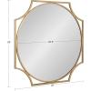 image:imageKate and Laurel Rateau Modern Scalloped Oval Wall Mirror 20 x 30 Black Decorative Wall Decor with Oval Mirror and Scalloped Outer Frame for Trendy Concentric DesignGold