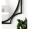 image:imageKate and Laurel Rateau Modern Scalloped Oval Wall Mirror 20 x 30 Black Decorative Wall Decor with Oval Mirror and Scalloped Outer Frame for Trendy Concentric DesignBlack
