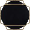 image:imageKate and Laurel Rateau Modern Scalloped Oval Wall Mirror 20 x 30 Black Decorative Wall Decor with Oval Mirror and Scalloped Outer Frame for Trendy Concentric DesignGold
