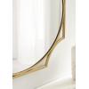image:imageKate and Laurel Rateau Modern Scalloped Oval Wall Mirror 20 x 30 Black Decorative Wall Decor with Oval Mirror and Scalloped Outer Frame for Trendy Concentric DesignGold