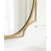 image:imageKate and Laurel Rateau Modern Scalloped Oval Wall Mirror 20 x 30 Black Decorative Wall Decor with Oval Mirror and Scalloped Outer Frame for Trendy Concentric DesignGold