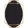 image:imageKate and Laurel Rateau Modern Scalloped Oval Wall Mirror 20 x 30 Black Decorative Wall Decor with Oval Mirror and Scalloped Outer Frame for Trendy Concentric DesignGold