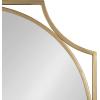 image:imageKate and Laurel Rateau Modern Scalloped Oval Wall Mirror 20 x 30 Black Decorative Wall Decor with Oval Mirror and Scalloped Outer Frame for Trendy Concentric DesignGold