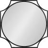 image:imageKate and Laurel Rateau Modern Scalloped Oval Wall Mirror 20 x 30 Black Decorative Wall Decor with Oval Mirror and Scalloped Outer Frame for Trendy Concentric DesignBlack