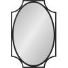 image:imageKate and Laurel Rateau Modern Scalloped Oval Wall Mirror 20 x 30 Black Decorative Wall Decor with Oval Mirror and Scalloped Outer Frame for Trendy Concentric DesignBlack