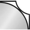 image:imageKate and Laurel Rateau Modern Scalloped Oval Wall Mirror 20 x 30 Black Decorative Wall Decor with Oval Mirror and Scalloped Outer Frame for Trendy Concentric DesignBlack