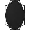 image:imageKate and Laurel Rateau Modern Scalloped Oval Wall Mirror 20 x 30 Black Decorative Wall Decor with Oval Mirror and Scalloped Outer Frame for Trendy Concentric DesignBlack