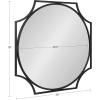 image:imageKate and Laurel Rateau Modern Scalloped Oval Wall Mirror 20 x 30 Black Decorative Wall Decor with Oval Mirror and Scalloped Outer Frame for Trendy Concentric DesignBlack