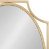 image:imageKate and Laurel Rateau Modern Scalloped Oval Wall Mirror 20 x 30 Black Decorative Wall Decor with Oval Mirror and Scalloped Outer Frame for Trendy Concentric DesignGold