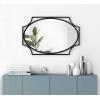 image:imageKate and Laurel Rateau Modern Scalloped Oval Wall Mirror 20 x 30 Black Decorative Wall Decor with Oval Mirror and Scalloped Outer Frame for Trendy Concentric DesignBlack