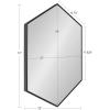 image:imageKate and Laurel Rhodes Modern Hexagon Wall Mirror 31 x 22 Dark Silver Chic Geometric Wall MirrorBlack
