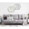 image:imageKate and Laurel Rhodes Modern Hexagon Wall Mirror 31 x 22 Dark Silver Chic Geometric Wall MirrorBlack