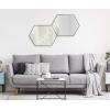 image:imageKate and Laurel Rhodes Modern Hexagon Wall Mirror 31 x 22 Dark Silver Chic Geometric Wall MirrorBlack