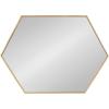 image:imageKate and Laurel Rhodes Modern Hexagon Wall Mirror 31 x 22 Dark Silver Chic Geometric Wall MirrorGold