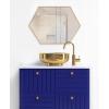 image:imageKate and Laurel Rhodes Modern Hexagon Wall Mirror 31 x 22 Dark Silver Chic Geometric Wall MirrorGold