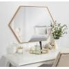 image:imageKate and Laurel Rhodes Modern Hexagon Wall Mirror 31 x 22 Dark Silver Chic Geometric Wall MirrorGold
