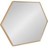 image:imageKate and Laurel Rhodes Modern Hexagon Wall Mirror 31 x 22 Dark Silver Chic Geometric Wall MirrorGold