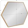 image:imageKate and Laurel Rhodes Modern Hexagon Wall Mirror 31 x 22 Dark Silver Chic Geometric Wall MirrorGold