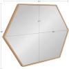 image:imageKate and Laurel Rhodes Modern Hexagon Wall Mirror 31 x 22 Dark Silver Chic Geometric Wall MirrorNatural