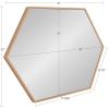 image:imageKate and Laurel Rhodes Modern Hexagon Wall Mirror 31 x 22 Dark Silver Chic Geometric Wall MirrorNatural