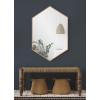 image:imageKate and Laurel Rhodes Modern Hexagon Wall Mirror 31 x 22 Dark Silver Chic Geometric Wall MirrorNatural