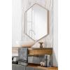 image:imageKate and Laurel Rhodes Modern Hexagon Wall Mirror 31 x 22 Dark Silver Chic Geometric Wall MirrorNatural