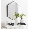 image:imageKate and Laurel Rhodes Modern Hexagon Wall Mirror 31 x 22 Dark Silver Chic Geometric Wall MirrorSilver