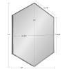 image:imageKate and Laurel Rhodes Modern Hexagon Wall Mirror 31 x 22 Dark Silver Chic Geometric Wall MirrorSilver