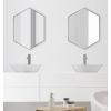 image:imageKate and Laurel Rhodes Modern Hexagon Wall Mirror 31 x 22 Dark Silver Chic Geometric Wall MirrorSilver