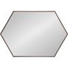 image:imageKate and Laurel Rhodes Modern Hexagon Wall Mirror 31 x 22 Dark Silver Chic Geometric Wall MirrorWalnut Brown
