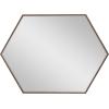 image:imageKate and Laurel Rhodes Modern Hexagon Wall Mirror 31 x 22 Dark Silver Chic Geometric Wall MirrorWalnut Brown