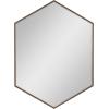image:imageKate and Laurel Rhodes Modern Hexagon Wall Mirror 31 x 22 Dark Silver Chic Geometric Wall MirrorWalnut Brown