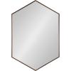 image:imageKate and Laurel Rhodes Modern Hexagon Wall Mirror 31 x 22 Dark Silver Chic Geometric Wall MirrorWalnut Brown