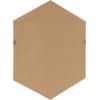 image:imageKate and Laurel Rhodes Modern Hexagon Wall Mirror 31 x 22 Dark Silver Chic Geometric Wall MirrorWalnut Brown