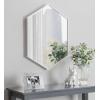 image:imageKate and Laurel Rhodes Modern Hexagon Wall Mirror 31 x 22 Dark Silver Chic Geometric Wall MirrorWhite