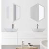 image:imageKate and Laurel Rhodes Modern Hexagon Wall Mirror 31 x 22 Dark Silver Chic Geometric Wall MirrorWhite