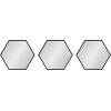 image:imageKate and Laurel Rhodes Modern Hexagon Wall Mirror Set 3 Pieces Black Chic Geometric Mirror for WallBlack