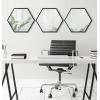image:imageKate and Laurel Rhodes Modern Hexagon Wall Mirror Set 3 Pieces Black Chic Geometric Mirror for WallBlack