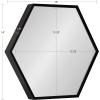 image:imageKate and Laurel Rhodes Modern Hexagon Wall Mirror Set 3 Pieces Black Chic Geometric Mirror for WallBlack