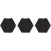 image:imageKate and Laurel Rhodes Modern Hexagon Wall Mirror Set 3 Pieces Black Chic Geometric Mirror for WallBlack