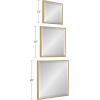 image:imageKate and Laurel Rhodes Modern Square Mirror Set Set of 3 Gold Glamorous Wall Decor