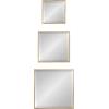 image:imageKate and Laurel Rhodes Modern Square Mirror Set Set of 3 Gold Glamorous Wall Decor