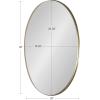 image:imageKate and Laurel Rollo Modern Oval Metal Framed Mirror 20x30 Gold Decorative Contemporary Mirror Decor for WallGold