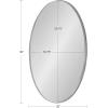 image:imageKate and Laurel Rollo Modern Oval Metal Framed Mirror 20x30 Gold Decorative Contemporary Mirror Decor for WallSilver